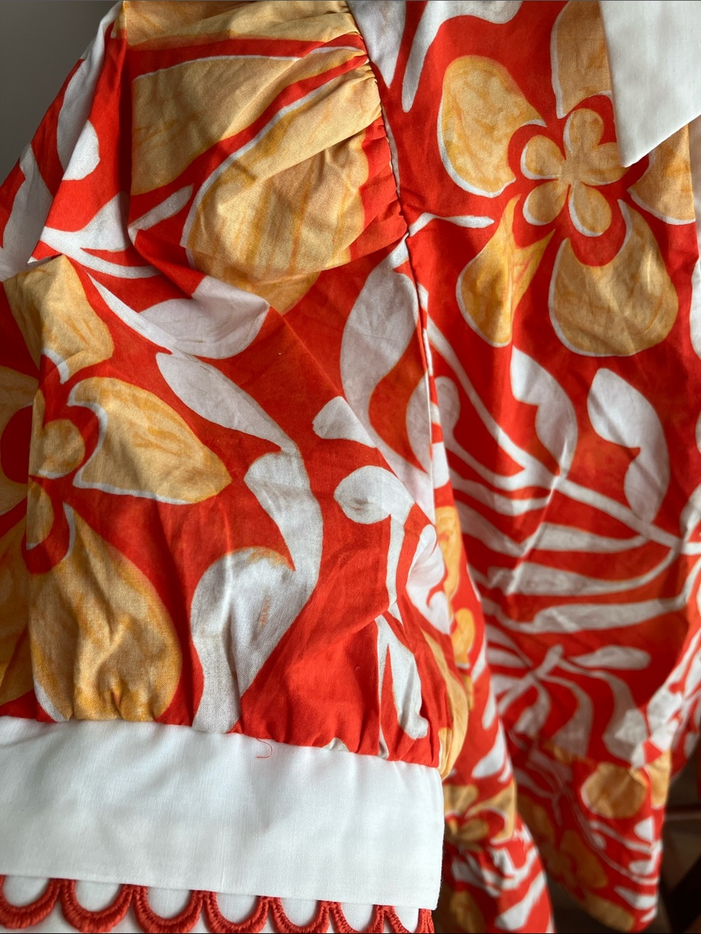 entro Floral Peplum Blouse in Orange, Yellow & White - Picture 4 of 5